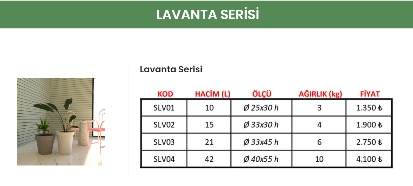 22  LAVANTA SERİSİ